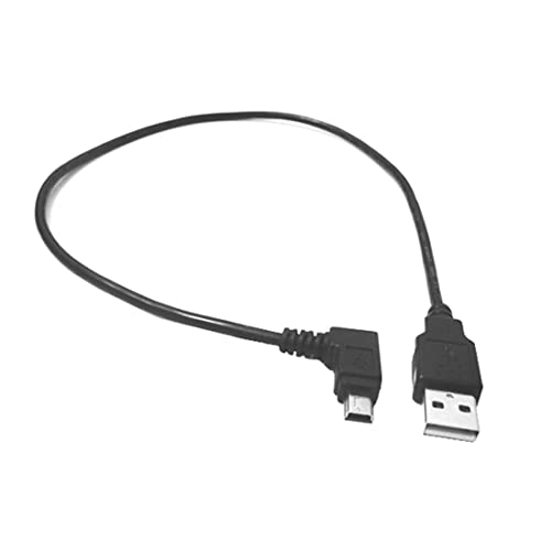 Aukson K12 USB auf mini 5 Stecker Kabel Adapter 25cm nach links Mini USB 2.0 Kabel USB A Stecker auf Mini B USB 5 Pin 90 Grad links Winkel für Mp3 Lautsprecher von Aukson