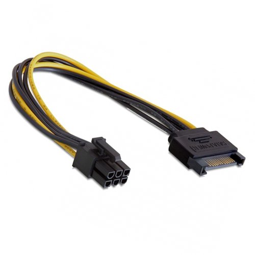 Aukson K26 SATA Kabel 15Pin to 6Pin PCI Express Stromkabel sata kabel strom Power Adapter grafikkarten molex stecker, Kabellänge: ca. 15cm von Aukson