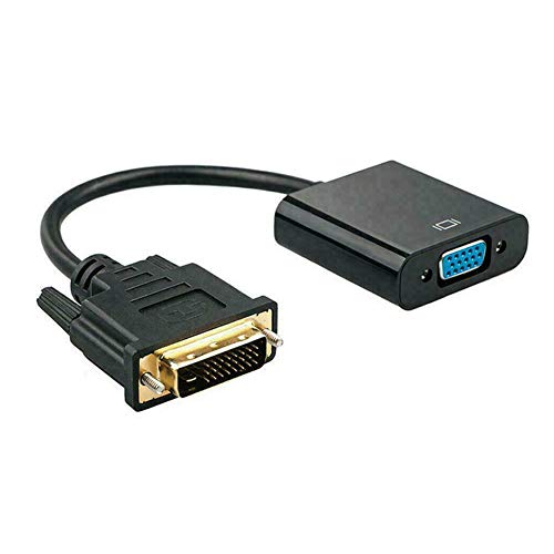 Aukson K30 DVI auf VGA Adapter Kabel 24+1 Stecker auf VGA Buchse, 1080P Full HD Konverter, Plug & Play, Kompatibel mit PC Laptop Monitor Projektor, 23cm von Aukson