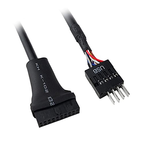 Aukson Q03 USB 3.0 20pin Buchse auf USB 2.0 Motherboard intern 9pin Stecker Kabel 15cm von Aukson