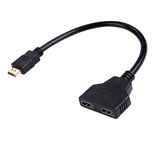 Aukson R09 HDMI Splitter Adapter 1x2 HDMI 1.4Vision Verteiler 1 in 2 Out für HDTV, LCD Monitor und Projektoren, 【Mirror Only, Not Extend】 24 Karat vergoldete Kontakte 30cm，unterstützt 4K 3D 1080P von Aukson