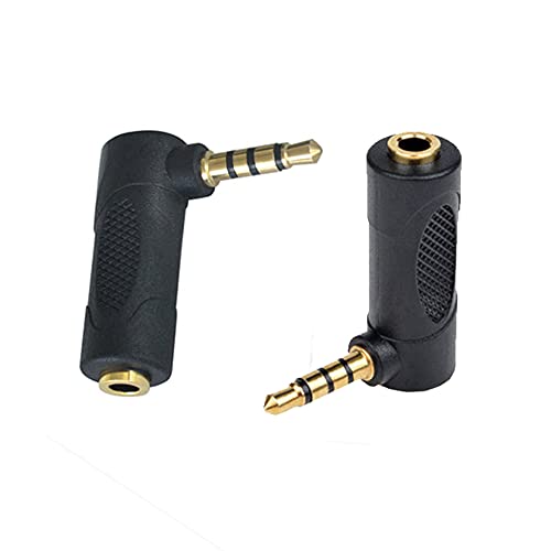 B91 Audio Klinke Adapter 3.5mm Stecker auf Buchse 90 Grad rechtwinklig TRS 3 Polig Stereo Klinkenstecker AUX Winkelstecker Adapter für Tablet, Laptop,Smartphone, PC von Aukson