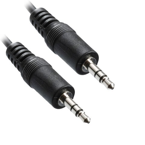 F42 Audio Stereo Aux Audiokabel Verbindungskabel Klinkenkabel Klinke/Klinke, 3,5mm Klinke Stecker auf 3,5mm Klinke Stecker, Ultraslim-Design, 100cm, Schwarz von Aukson
