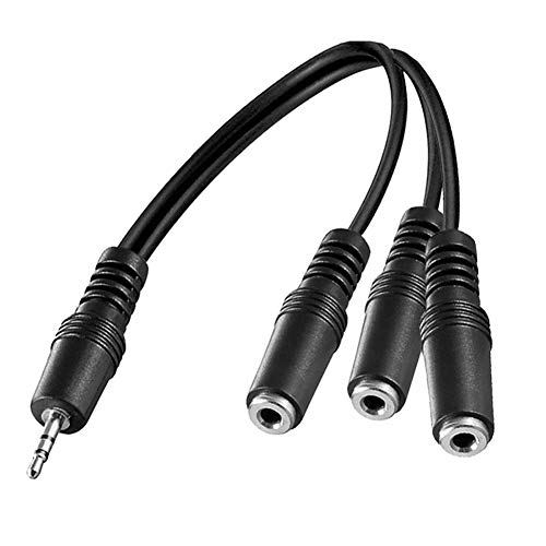 F57 3,5mm Audio Kabel Adapter Verteiler Klinke auf 3x 3,5mm Buchse Splitter 3,5 mm Audio Stereo 1x3 Adapter für Headset, PC, Smartphone, Xbox, PS4 und mehr von Aukson