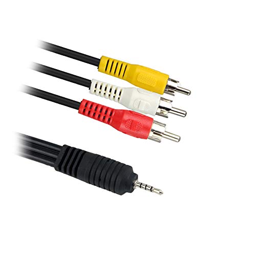 G09 Audio/Video Kabel TV AV Kabel 2.5mm Klinke zu 3x Cinch RCA Composite Video Stereo Audio für Digitalkamcorder, Lautsprechern, Receivern, TV 150cm von Aukson