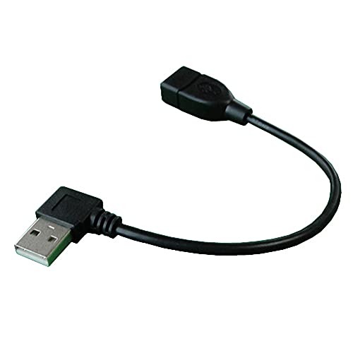 G30 USB Verlängerungskabel abgewinkelt Adapter Kabel Verlängerung nach links 20cm, USB 2.0 Typ A Stecker auf A Buchse Verlängerungskabel von Aukson