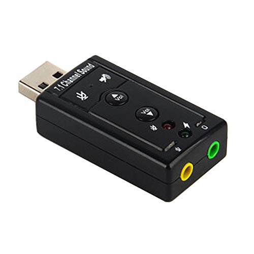H41 USB Soundkarte zu 3.5mm Audio Adapter Externe USB Soundkarte Audio zu USB Adapter Adapte Virtual 3D Soundeffekt 7.1 Surround Laptop PC USB Audio Stereo Adapter von Aukson