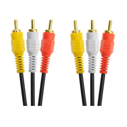 I22C 15M Cinch Kabel – 3xRCA auf 3xRCA Composite Audio/Video Verbindungskabel für Set-Top-Box, Lautsprecher, Verstärker und DVD-Player von Aukson