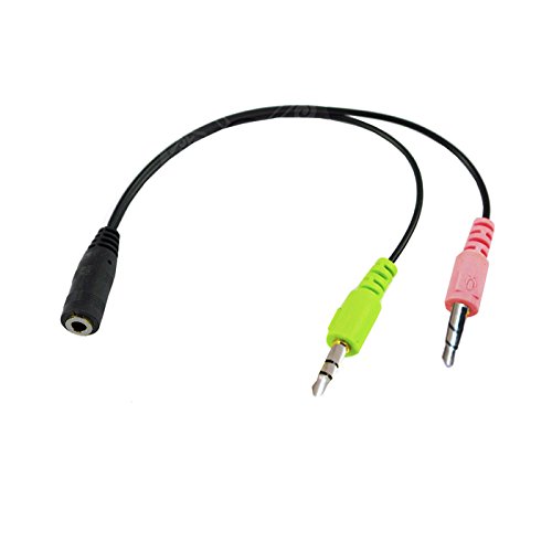 I32 3,5mm Stereo Buchse auf 2X 3,5mm Klinkenstecker Audiokabel – Ideal für PC Kopfhörer & Mikrofon – 18cm Länge – Hochwertige Audioübertragung I32 3,5mm Stereo Buchse auf 2X 3,5mm Klinkenstecker Audiokabel – Ideal für PC Kopfhörer & Mikrofon – 18cm Länge – Hochwertige Audioübertragung von Aukson