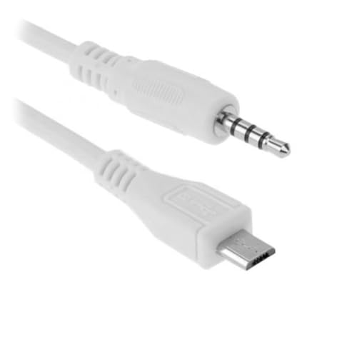 I57 Micro USB auf 3,5mm Klinke Audio Adapter 50cm – AUX Verbindungskabel für Kopfhörer, Lautsprecher, Autoradio & Soundsystem – Hochwertiges & Robustes Stereo Audiokabel von Aukson