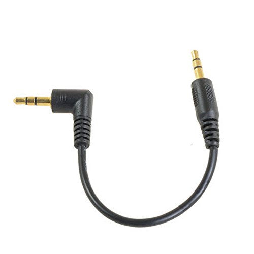 M16 3.5mm Stereo Audio Klinke Kabel AUX gewinkelt 90° + gerade Stereo-Klinkenstecker Vergoldete Stecker, kompatibel mit Auto Audiosystem, TV, Soundbar, Lautsprecher, Handy, Kopfhörer ca. 20cm von Aukson