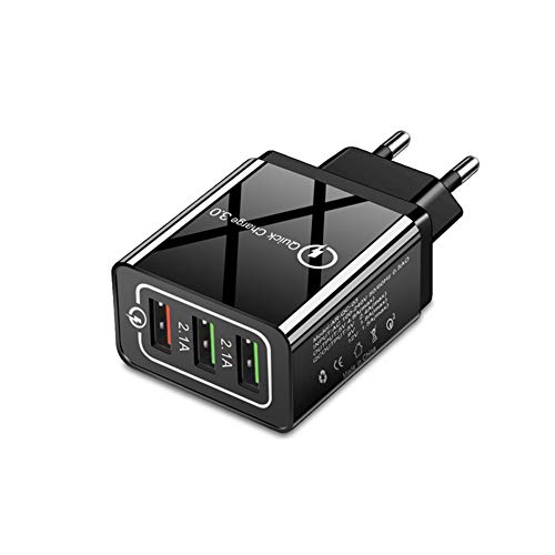 N35C Aukson USB Ladegerät Netzteil 3 Port Ladeadapter USB Netzteil 3 Port QC 3.0 Schnellladegerät Quick Charge, 100-240V / 5V 9V 12V, max.4,8A von Aukson