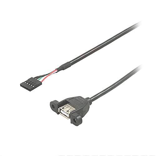 P48 USB 2.0 Kabel Adapter 5-Pin Buchse zu USB A Buchse, 30 cm Festbar, PC Mainboard Adapter von Aukson