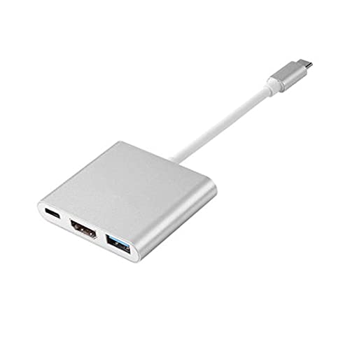 P58C USB C auf HDMI Adapter Typ C auf HDMI Multiport Adapter Hub mit USB 3.1 Typ C Anschluss Typ C Ladeanschluss von Aukson