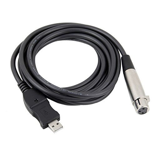 Q11C USB-Mikrofonkabel 3m USB Stecker auf XLR Buchse Mikrofon Kabelstecker Studio Adapter für Mikrofone oder Instrumente Aufnahme Karaoke Singe von Aukson