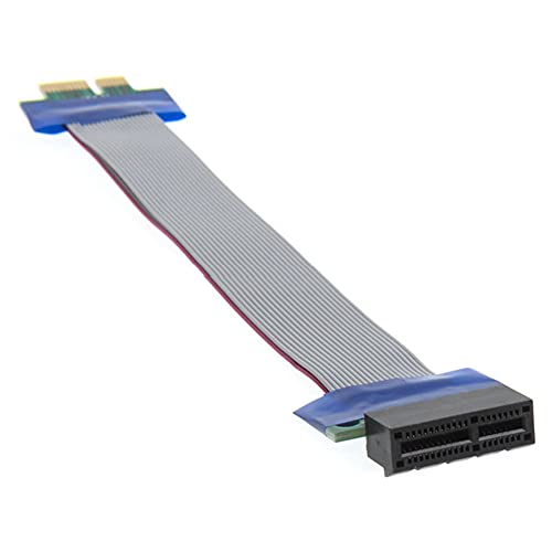 Q28 PCI-E 1x Riser Karte Extender Adapter Verlängerung Kabel Flachbandkabel, PCI-E 1X männlichen zu weiblichen Riser-Karte Extender Verlängerungskabel, Kabellänge: 20 cm von Aukson
