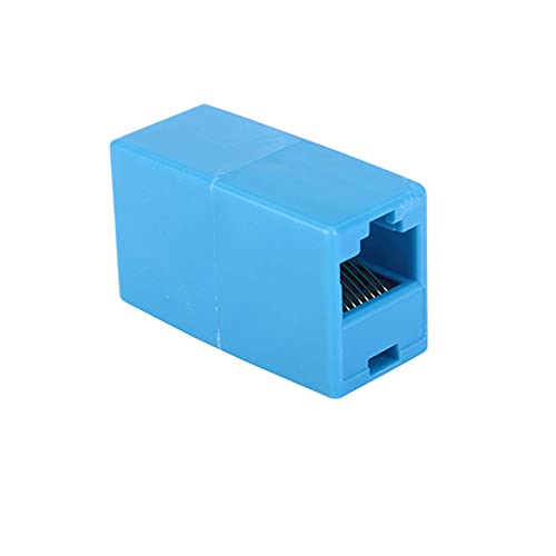 Q99 RJ45 Internet Netzwerk Kabel Patchkabel Koppler Verbindungsstecker Verbinder, RJ45 Buchse auf Buchse Adapter, Schnittstellentyp: RJ-45, Abmessung: 32mm x 21mm x 16mm, Farbe Blau oder Milchweiß von Aukson