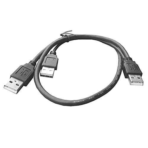 R39 USB 2.0 Y Splitter Kabel 70cm – Dual USB A Stecker auf 2x USB 2.0 A Stecker für Aufladen und Datenübertragung, Ideal für Festplatten und Peripheriegeräte von Aukson