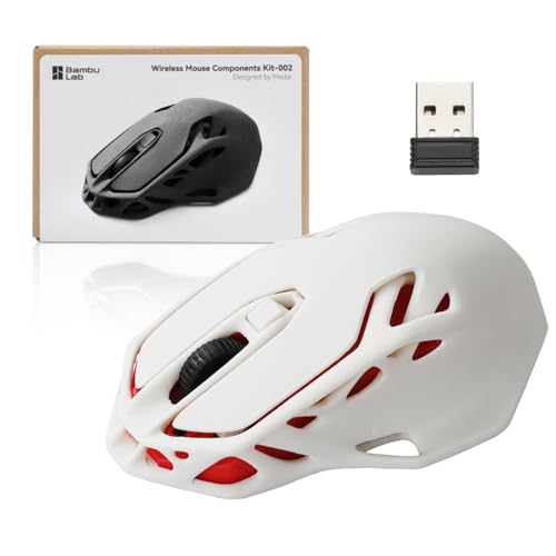 Bambu Lab Makerworld MH002 DIY Kreative Modelle: 3D gedruckte kabellose Maus Komponenten Kit 002 Kompatibel mit Bambu Lab A1/A1 Mini/P1P/P1S/X1/X1C/X1E 3D Drucker-Maus Modell Nicht inbegriffen von Aukuoy