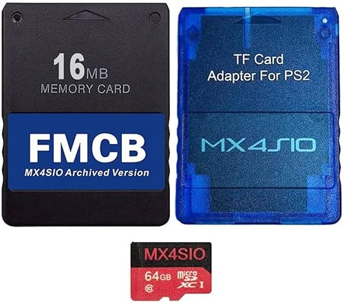 PS2 MX4SIO TF-Kartenadapter mit 64G TF-Karte und PS2 FMCB MX4SIO archivierte Versionskarte für Playstation 2 PS2 Alle Versionen, PS2-Speicherkarte PS2 MX4SIO TF-Kartenadapter mit 64G TF-Karte und PS2 FMCB MX4SIO archivierte Versionskarte für Playstation 2 PS2 Alle Versionen, PS2-Speicherkarte von Aukuoy