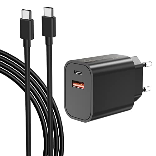 Aukvite USB C Ladegerät, 20W USB C Netzteil PD QC 3.0 Ladestecker Schnellladegerät Wandladegerät USB Stecker für Phone 15 14 13 12, iPad Samsung Galaxy S23 S22 S21 Android-Telefon-Enthält EIN Kabel von Aukvite