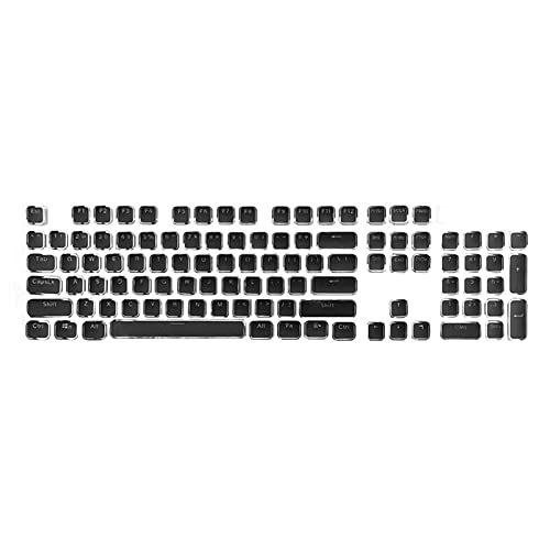 Auleset Ersatz-Tastenkappen für mechanische Tastatur mit Kreuzschaft, Schwarz, 104 Stück von Auleset