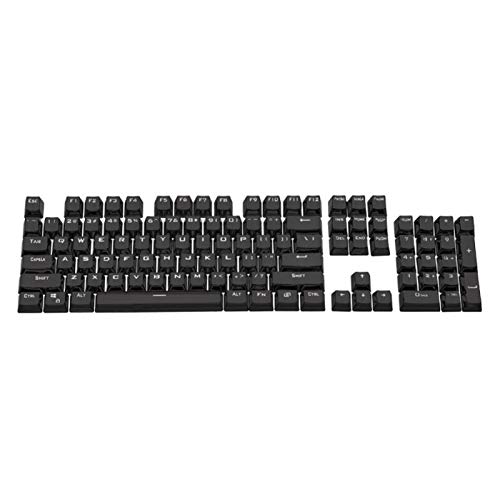 Auleset Tastenkappen für mechanische Tastaturen, ABS-Kunststoff, 104 Stück, Schwarz von Auleset