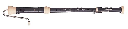 Aulos 700098 F-Bass Blockflöte Symphony Mod.533B barocke Griffw.braun, komplett mit Tasche, Tragschnur, Fettdose und Grifftabelle von Aulos