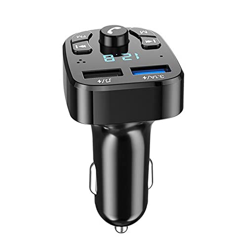 Aumotop Auto FM Transmitter Auto MP3-Player BT Drahtloser FM-Transmitter Audio Musik Stereo Dualer USB-Port Autoladegerät Unterstützung für Freisprechen USB-Flash-Laufwerk Spannungsanzeige von Aumotop