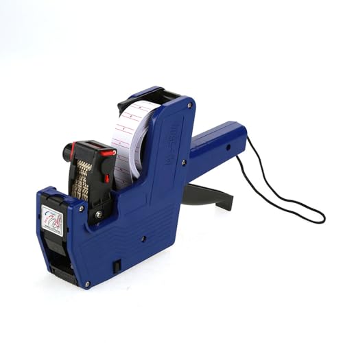 Aumotop MX-5500 Labeler 8-Ziffern Preisschild-Einzelhandels-Tool Enthalten Labels & Ink Nachfüllung für Handheld-Kennzeichnung (Blau) von Aumotop