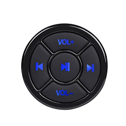 Aumotop Wireless Media Button BT5.0 Mini-Fernbedienung Auto-Lenkrad-Fernbedienung für Musikwiedergabe, Selfie, kompatibel mit Android-iOS-Geräten von Aumotop