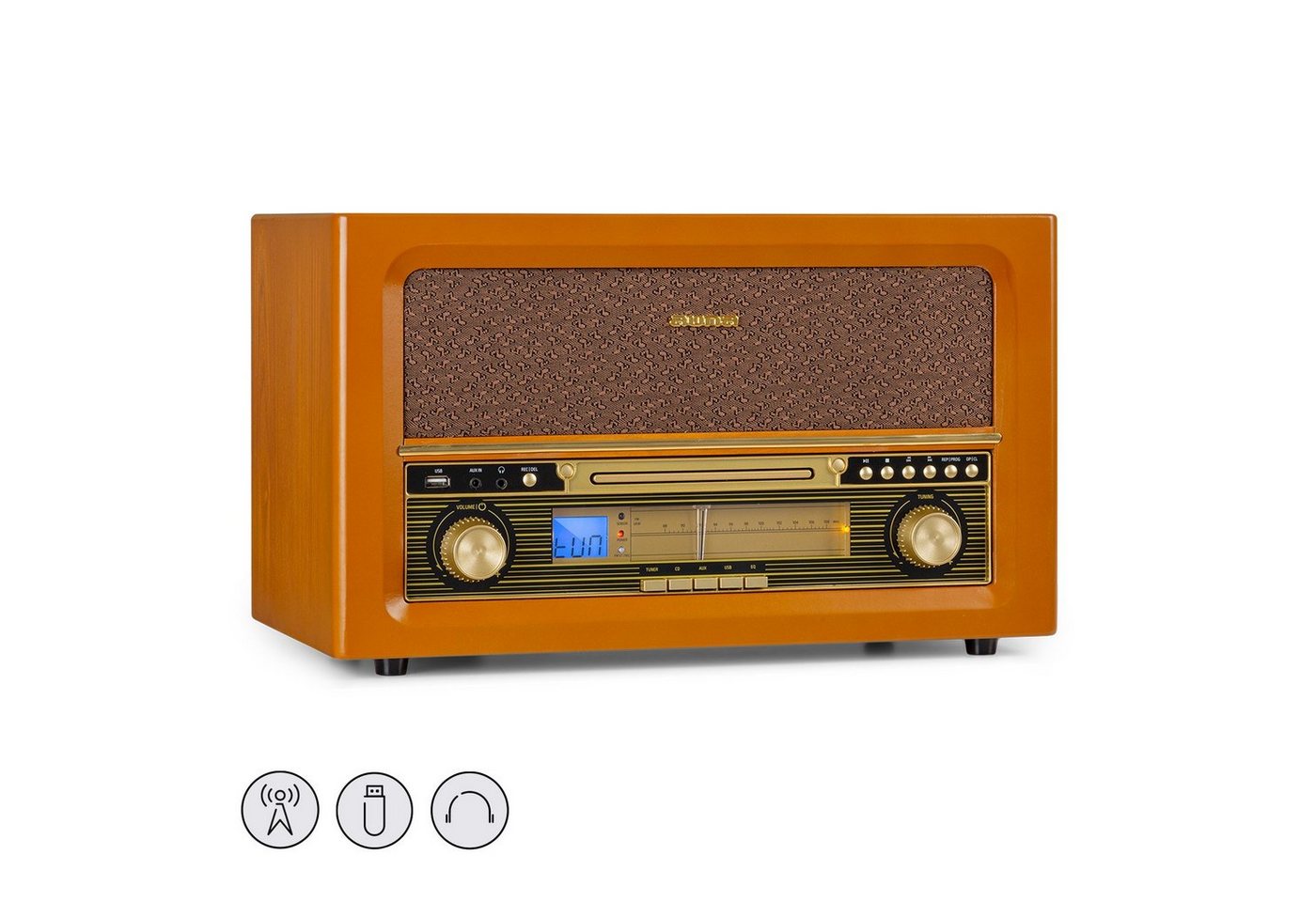 Auna Belle Epoque Stereoanlage (UKW-Radiotuner, 5 W) von Auna