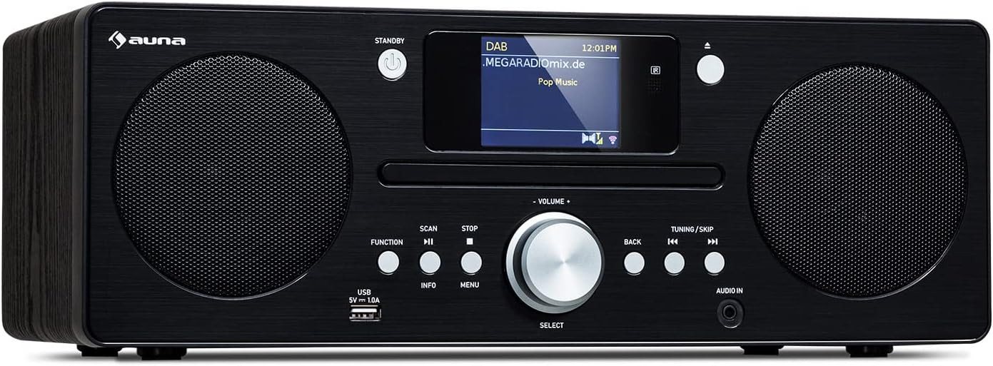 Auna Tragbares DAB Radio mit CD Player, mit Bluetooth, DAB/DAB+/FM Radio Auna Tragbares DAB Radio mit CD Player, mit Bluetooth, DAB/DAB+/FM Radio von Auna