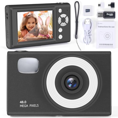 Digitalkamera 1080p Fotoapparat Digital Kamera mit 128G Karte Fotokamera mit Batterie Einfache Tragbare 16X Digitalzoom Digitalkamera für Kinder Teenager Student Senioren Anfänger Digitalkamera 1080p Fotoapparat Digital Kamera mit 128G Karte Fotokamera mit Batterie Einfache Tragbare 16X Digitalzoom Digitalkamera für Kinder Teenager Student Senioren Anfänger von Aunguuk