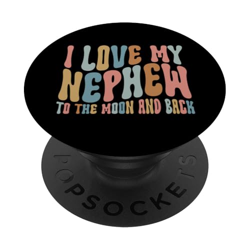 Ich liebe meinen Neffen bis zum Mond und zurück PopSockets Klebender PopGrip von Aunt Gifts