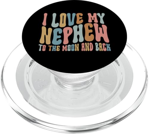 Ich liebe meinen Neffen bis zum Mond und zurück PopSockets PopGrip für MagSafe von Aunt Gifts