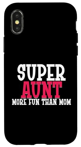 Supertante macht mehr Spaß als Mama Tante Hülle für iPhone X/XS Supertante macht mehr Spaß als Mama Tante Hülle für iPhone X/XS von Aunt Gifts