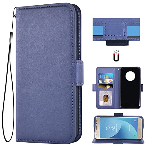 Auotu PU Leder Flip Brieftasche Handyhülle Lederhülle Cover Tasche Case Hülle Etui für Gigaset GX6 / GX6 Pro Smartphone (Blau) von Auotu