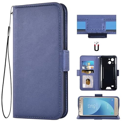 Auotu PU Leder Flip Mit Kamera Schutz Brieftasche Handyhülle Lederhülle Cover Tasche Case Hülle Etui für Oukitel WP20 Pro/OUKITEL WP20/OUKITEL WP32 Smartphone (Blau) von Auotu
