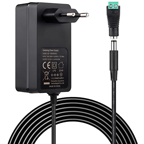 Zertifiziertes Netzteil 12V 5A 3A 2A 1A Adapter,AC 100-240V bis DC 12 Volt 5 Amp 60W Stromversorgung,universal netzteil ac-dc Adapter steckernetzteil 12v für LED Beleuchtung,DVD,TFT Monitor von Auplf