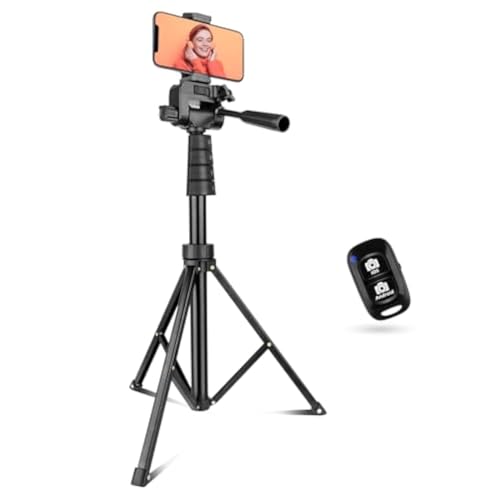 Aureday 170,2 cm (67 Zoll) Handy-Stativ und Kameraständer, Selfie-Stick mit Fernbedienung und Handyhalterung, perfekt für Selfies/Videoaufnahmen/Vlogging/Live-Streaming von Aureday