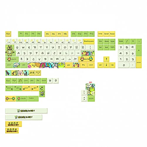Aurgiarme 135 Stück Smart Keys PBT Farbstoffsublimation XDA Profil Tastenkappen Für Mechanische Tastatur MX Schalter GK61 64 84 Layout XDA Profil Tastenkappen von Aurgiarme