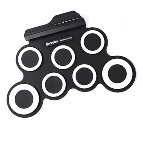 Elektronische Drum Set 7 Pads Rolls Up Übungs Drum Set Eingebaute Lautsprecher Kopfhörer USB Sockel Kits Für Anfänger Für Kinder Erwachsene von Aurgiarme