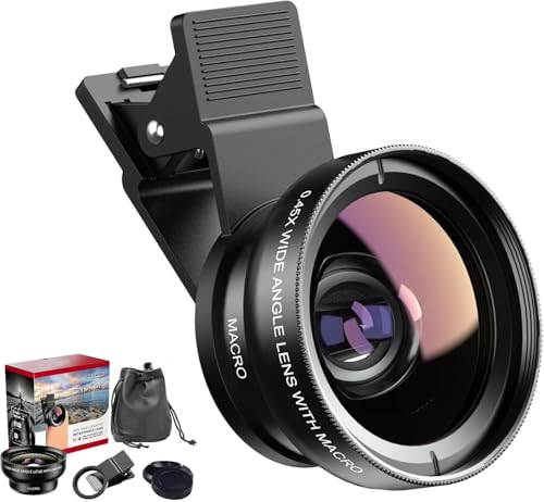 Auricase 2-in-1 Universal Handy Kamera objektiv, Handy objektiv Set, 12,5X Macro Lens, 0,45X Weitwinkel, Makroobjektiv für die meisten Smartphones Auricase 2-in-1 Universal Handy Kamera objektiv, Handy objektiv Set, 12,5X Macro Lens, 0,45X Weitwinkel, Makroobjektiv für die meisten Smartphones von Auricase