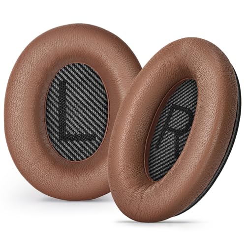 Aurivor Echte Leder Ohrpolster für Bose QuietComfort QC-35 QC-35-II QC-25 QC-15 QC-2 Kopfhörer, Lammleder Ersatz Ohrmuscheln für Ae2/Ae2i/Ae2W SoundLink SoundTrue Over-Ear Headsets von Aurivor