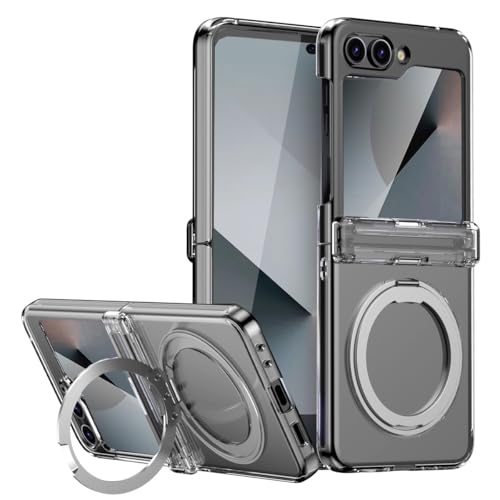 AuroiCCY Schutzhülle für Samsung Galaxy Z Flip 6, magnetisch, mit Scharnierschutz und Ständer, kompatibel mit MagSafe, magnetischer Ringständer, schlanke Schutzhülle für Galaxy Z Flip 6 (transparent) AuroiCCY Schutzhülle für Samsung Galaxy Z Flip 6, magnetisch, mit Scharnierschutz und Ständer, kompatibel mit MagSafe, magnetischer Ringständer, schlanke Schutzhülle für Galaxy Z Flip 6 (transparent) von AuroiCCY