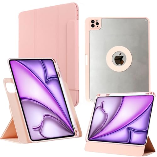 AuroiCCY Schutzhülle für iPad Air 33 cm (13 Zoll), M3 2025/M2 2024, iPad Pro 12,9 (6. / 5. / 4. / 3. Generation), mit Stifthalter, abnehmbarer Magnetabdeckung, PU-Leder, transparente Rückseite, von AuroiCCY