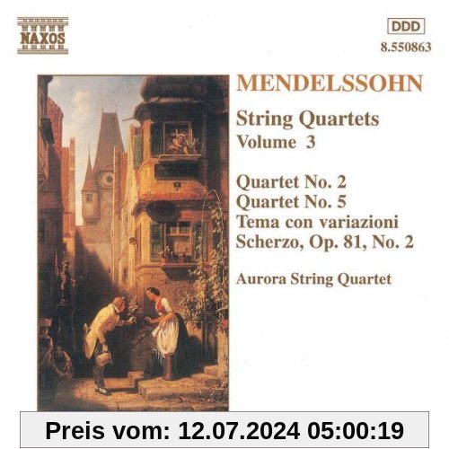 Mendelssohn: Streichquartette Vol. 3 von Aurora Quartett