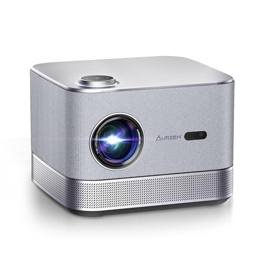 Beamer 4K, Official-NetfIix, DoIby Audio, AURZEN Boom 3 500 ANSI Autofokus/Trapezkorrektur WiFi Bluetooth Projektor FHD 1080P, 36W Lautsprecher, Unterstützt 60Hz Beamer für Heimkino/Outdoor, Silber Beamer 4K, Official-NetfIix, DoIby Audio, AURZEN Boom 3 500 ANSI Autofokus/Trapezkorrektur WiFi Bluetooth Projektor FHD 1080P, 36W Lautsprecher, Unterstützt 60Hz Beamer für Heimkino/Outdoor, Silber von Aurzen