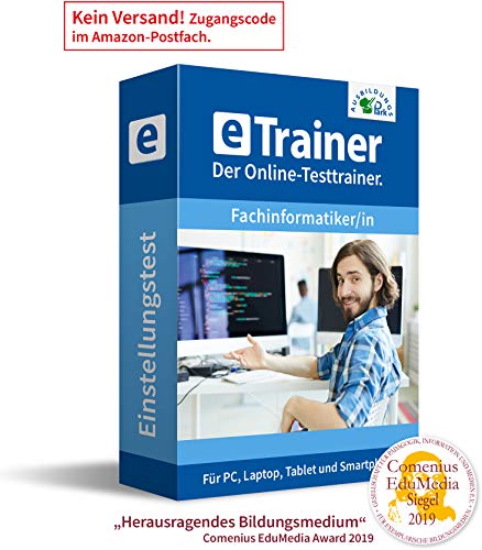 Einstellungstest Fachinformatiker / Fachinformatikerin 2024: eTrainer – Der Online-Testtrainer | Über 1.800 Aufgaben mit Lösungen: Wissen, Sprache, Mathe, Logik, Konzentration … | Eignungstest üben von Ausbildungspark